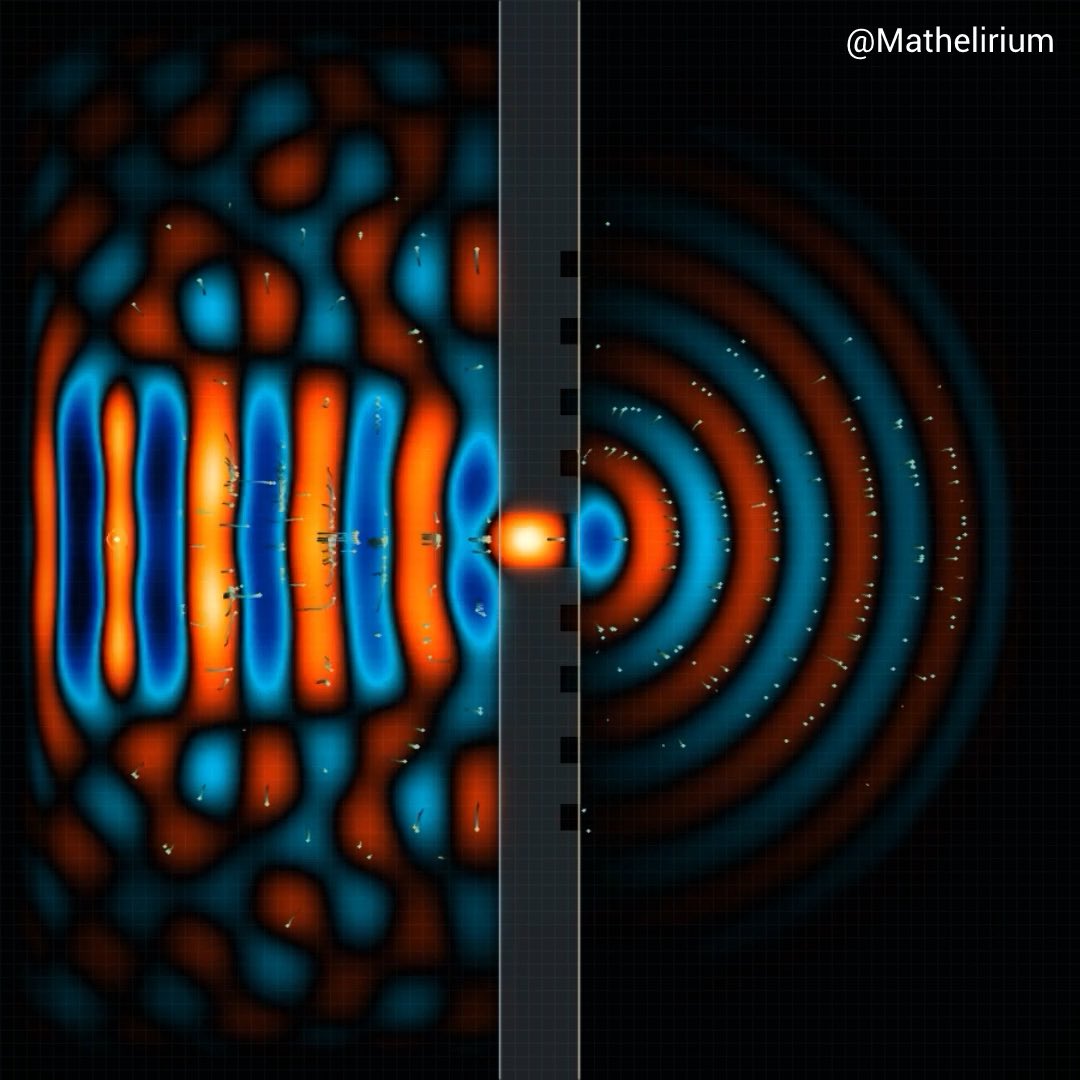 A sub-wavelength slit in a dispersive metal turns an incoming electromagnetic pulse into a strongly structured transmitted field.