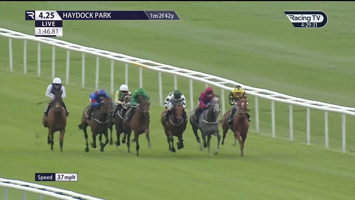 Hoseki gamely lands the £30,000 feature Haydock Park Races to complete a treble for William Haggas &amp; Tom Marquand 💪