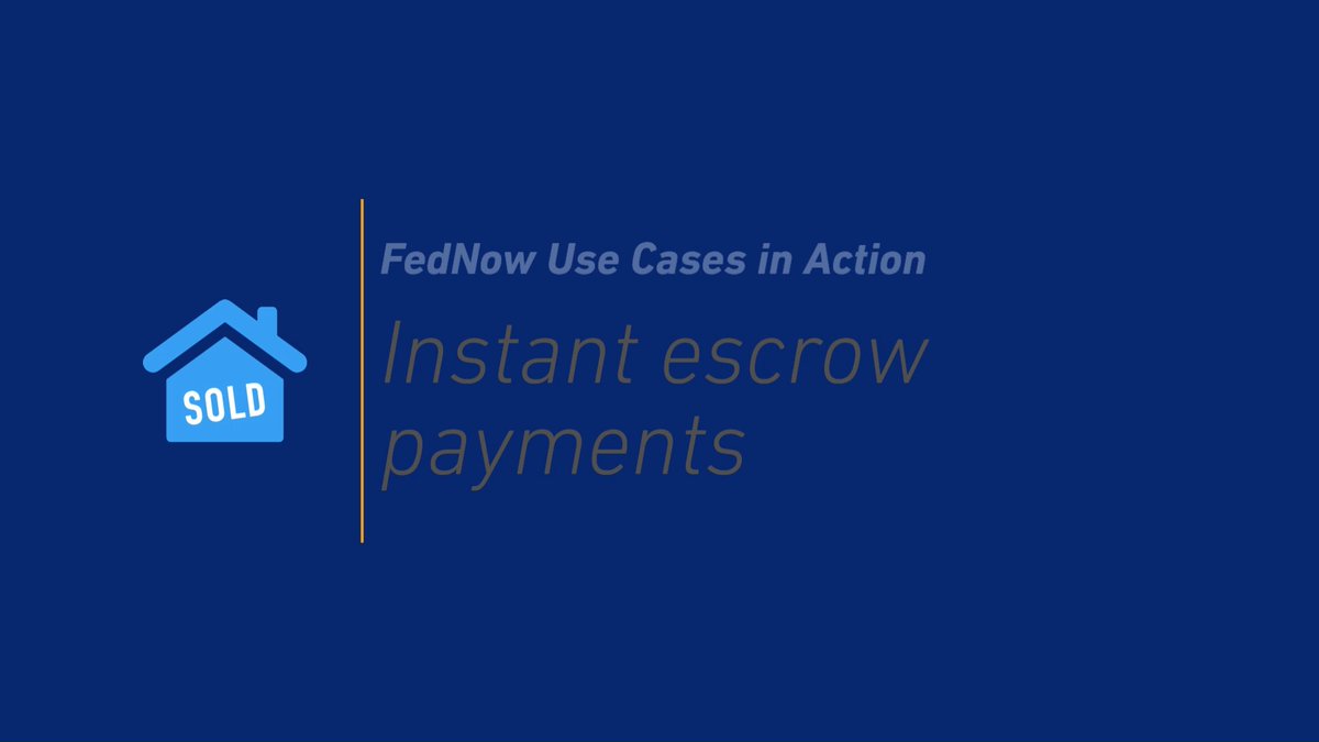 Real estate moves fast. Your payments should too. The FedNow® Service makes escrow payments instant — minimizing delays and maximizing transparency: