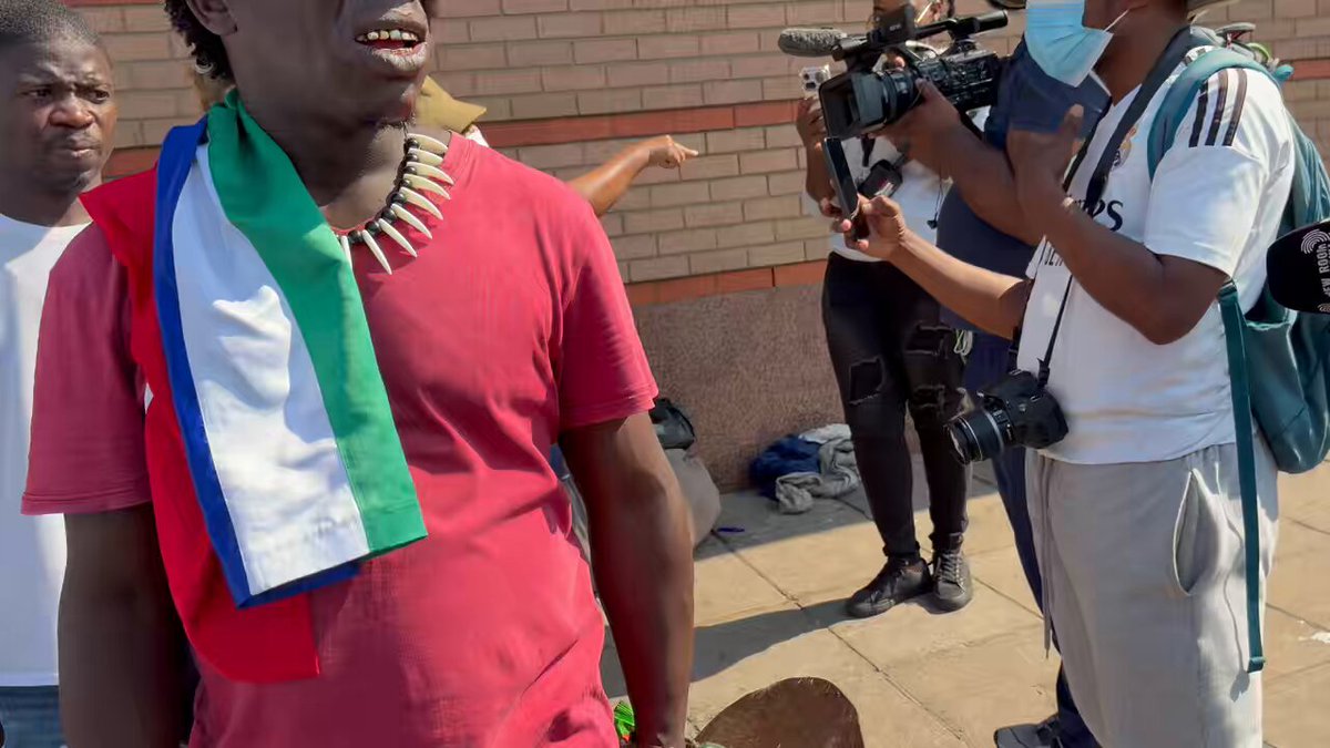 Siphelele ‘Magolide’ Shinga, March &amp; March member, said they were trying to “clean up” the migrants that have been camping outside the Home Affairs refugee office on Che Guevara, Durban. The migrants have been there for over 3-months after fleeing their homes pre-June 30. TCG