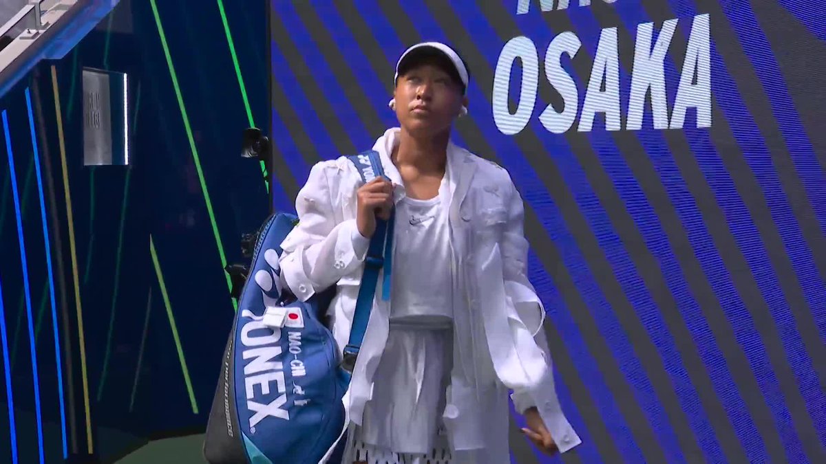 Naomi Osaka comes out to a practically empty Arthur Ashe stadium today. #usopen