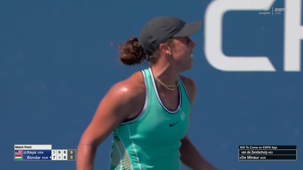 Madison Keys was hyped after the comeback win 🍿