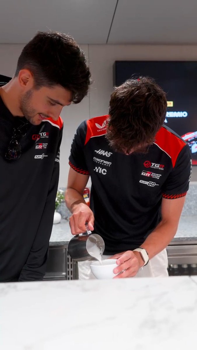Our very own Bear-ista 😉☕️ #HaasF1 #F1 #ItalianGP