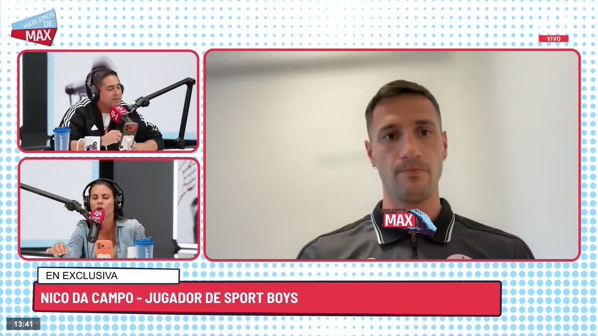 🎙️Nico Da Campo: "NO LLEGO PARA EL PARTIDO DEL FIN DE SEMANA". #HablemosDeMAX Ingresa al programa 👉🏽 📅 De lunes a jueves a las 12:30 p.m.