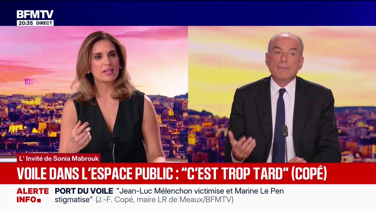 Interdire le voile: une loi qui serait "inconstitutionnelle", selon Jean-François Copé, maire Les Républicains de Meaux