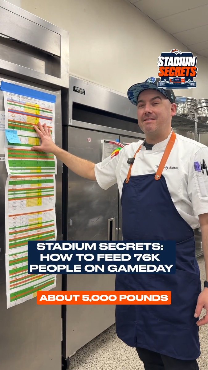 5,000 pounds of food prepped &amp; distributed every Gameday 👀🧑‍🍳 #StadiumSecrets x Empower Field at Mile High