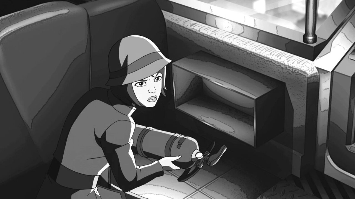 Spider-Man saves Spider-Man Noir's Mary Jane Watson