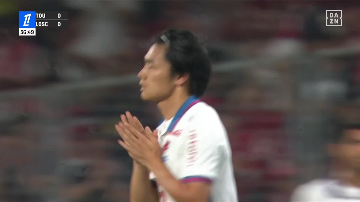 初の5大リーグのピッチへ✨ 🇯🇵上田綺世がリーグアンデビュー 57分にジルーと交代で途中出場！ 🇫🇷リーグアン 第3節 🆚トゥールーズ×リール #リーグアン #だったらDAZN