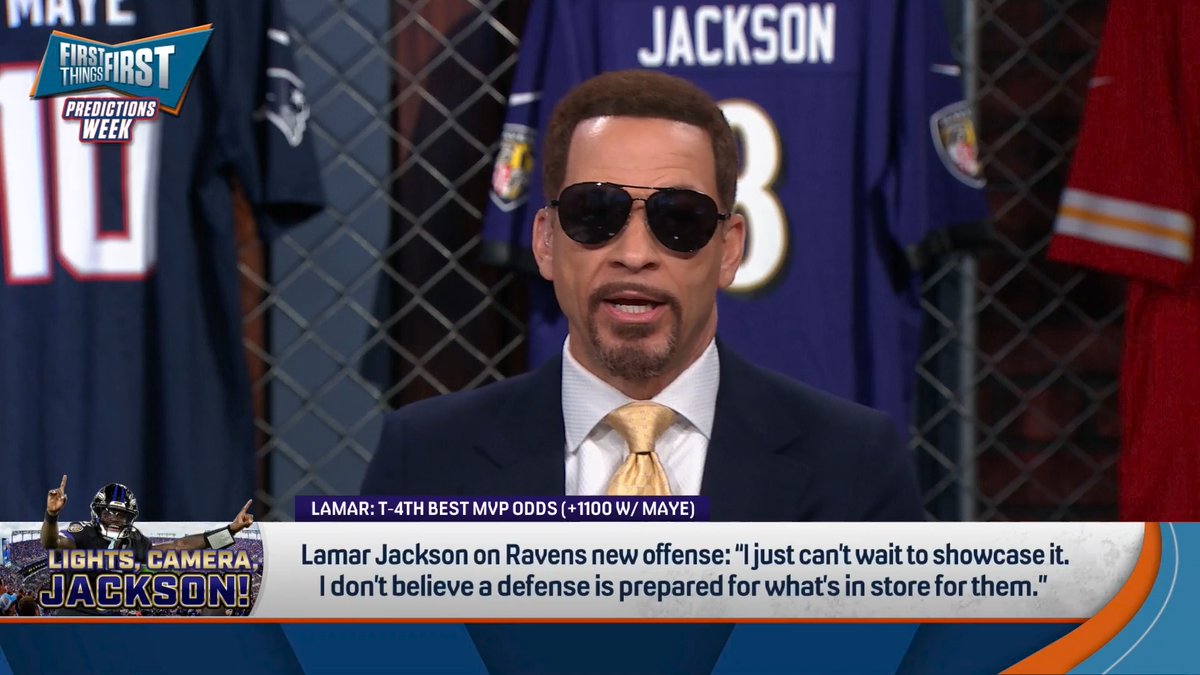 “I’m tickled pink, Wildes. I couldn’t be more confident in Lamar having a great regular season this year... I expect him to cook like a top-rated chef.” Chris Broussard is ready to watch the Ravens this season 😎