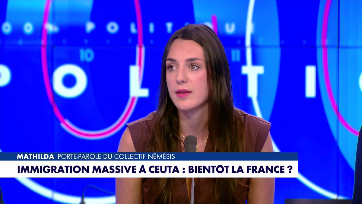 Alors qu'à Ceuta, la justice alerte sur les agressions sexuelles avec près d'«un cas par jour» après l'arrivée de migrants sur son sol, Mathilda, porte-parole du collectif Némésis, fustige : «On force les femmes à vivre avec de potentiels agresseurs sexuels», dans #100Politique