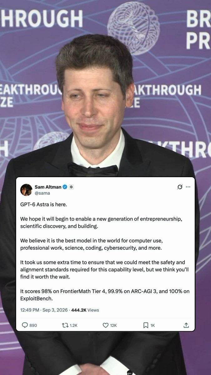 Sam Altman just announced GPT-6 Astra. OpenAI claims this model has achieved artificial general intelligence (AGI) and that it's a step closer to AI agents doing complex work on their own.