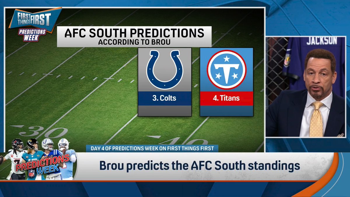 .Chris Broussard picked the AFC South and is already in mid-season form 😭 “I’m not sleeping on the Jags… I’M COMATOSE!”