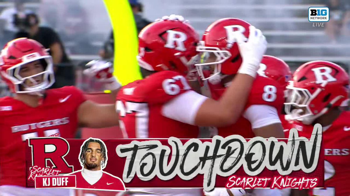 KJ Duff hauls in Rutgers Football 🪓's first TD of the season on the opening drive 🔥 Watch on Big Ten Network