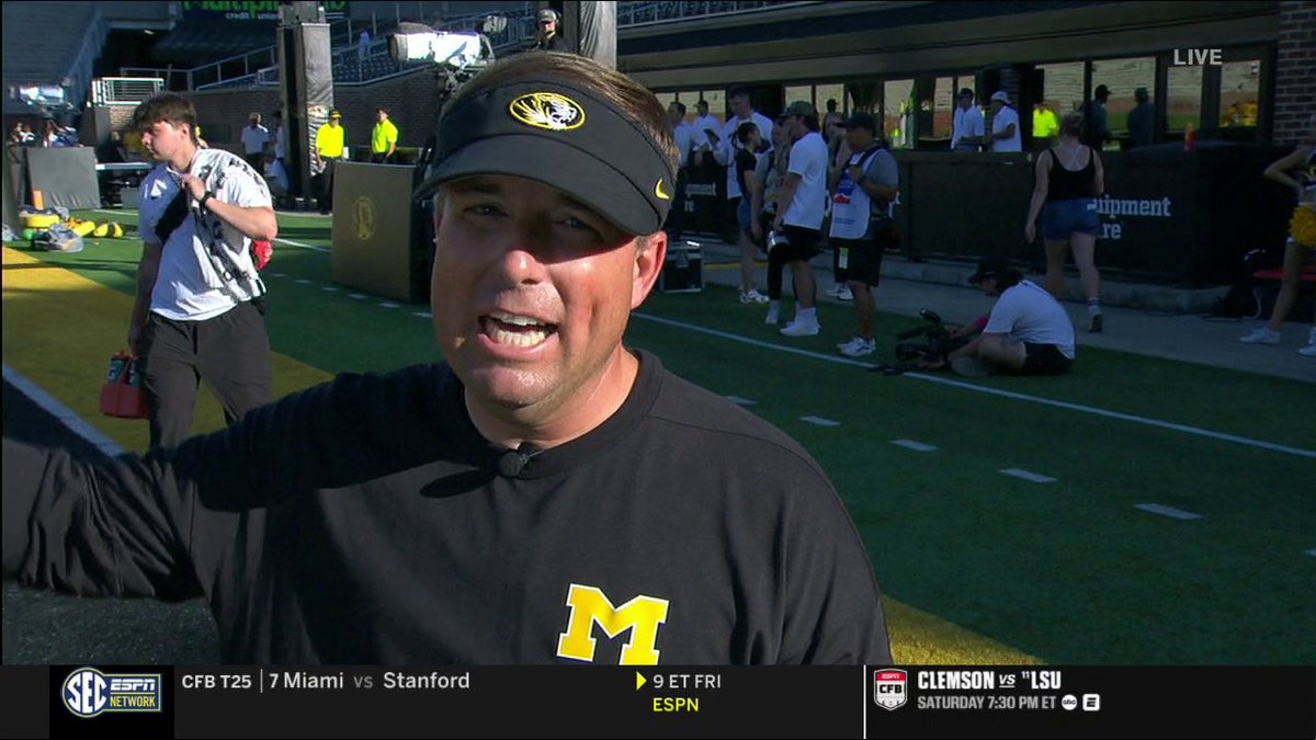Coach Drink is loving the vibes in CoMo 🐯 Mizzou Football