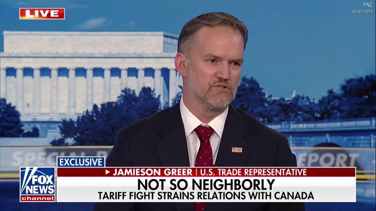 US Trade rep Jamieson Greer on why the deal with Canada fell through: Carney took the deal back home and then the Premiers and the press found out about it and Canada came back to us saying they wanted more.