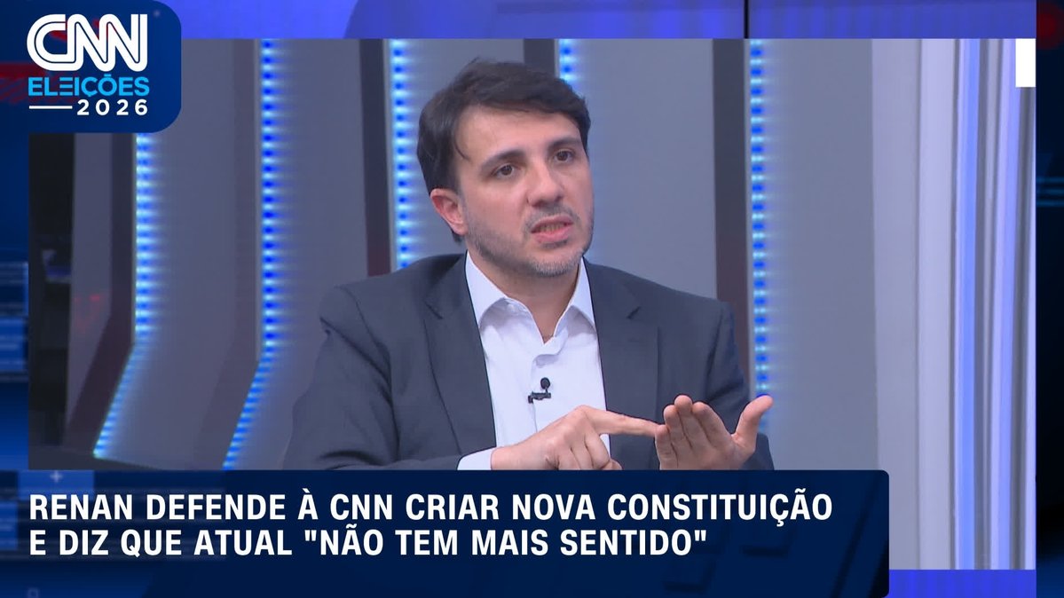 Renan Santos defende à CNN criar nova Constituição: a atual "não tem mais sentido"; assista #CNNEleições