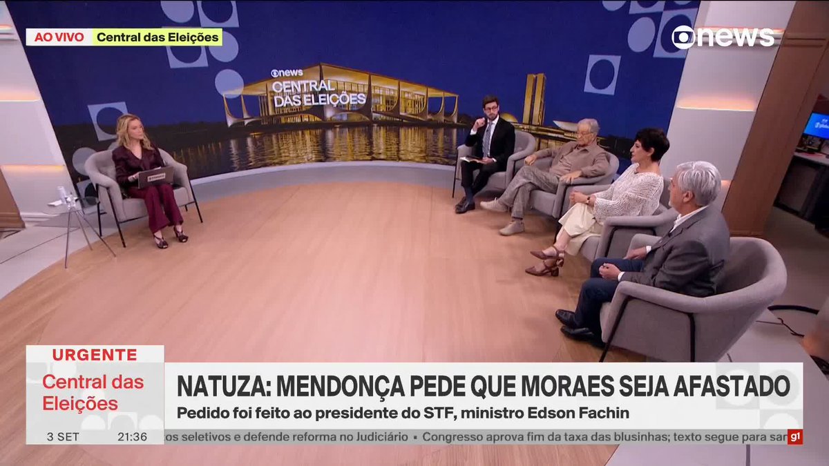 Mônica explicou que relatórios da PF embasaram o pedido de Alexandre de Moraes contra André Mendonça. ➡ #CentraldasEleições na #GloboNews - Assista na TV e no globoplay #Eleições2026 #Eleição