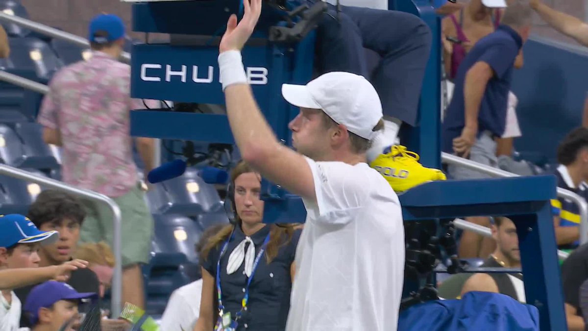 Now THAT is a match point! Botic ends a four-match losing streaks against de Minaur to advance to Round 3.