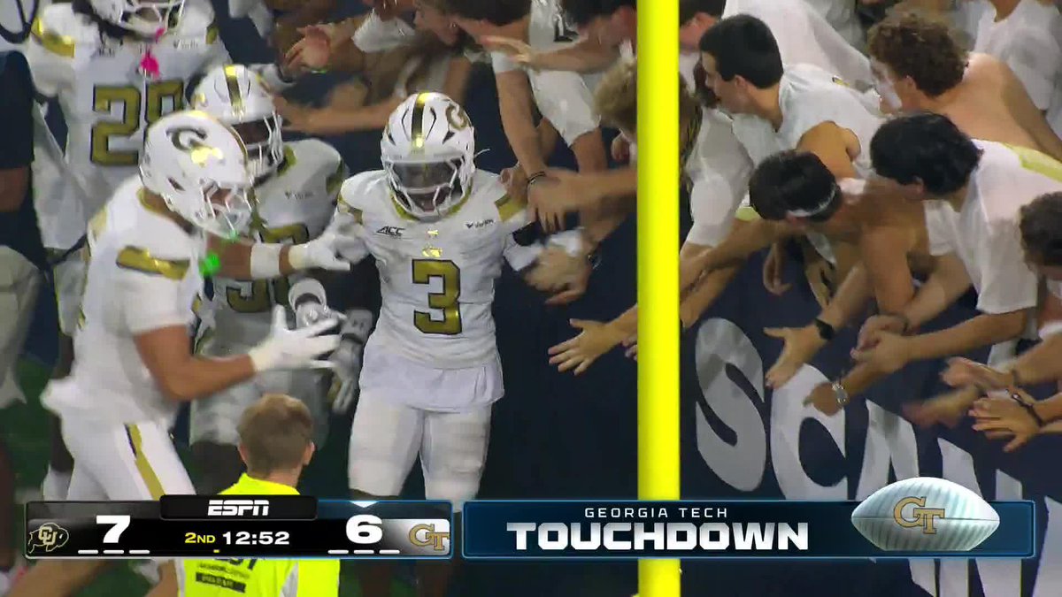 100-YD kick return TD! Georgia Tech turned on the jets 🚀