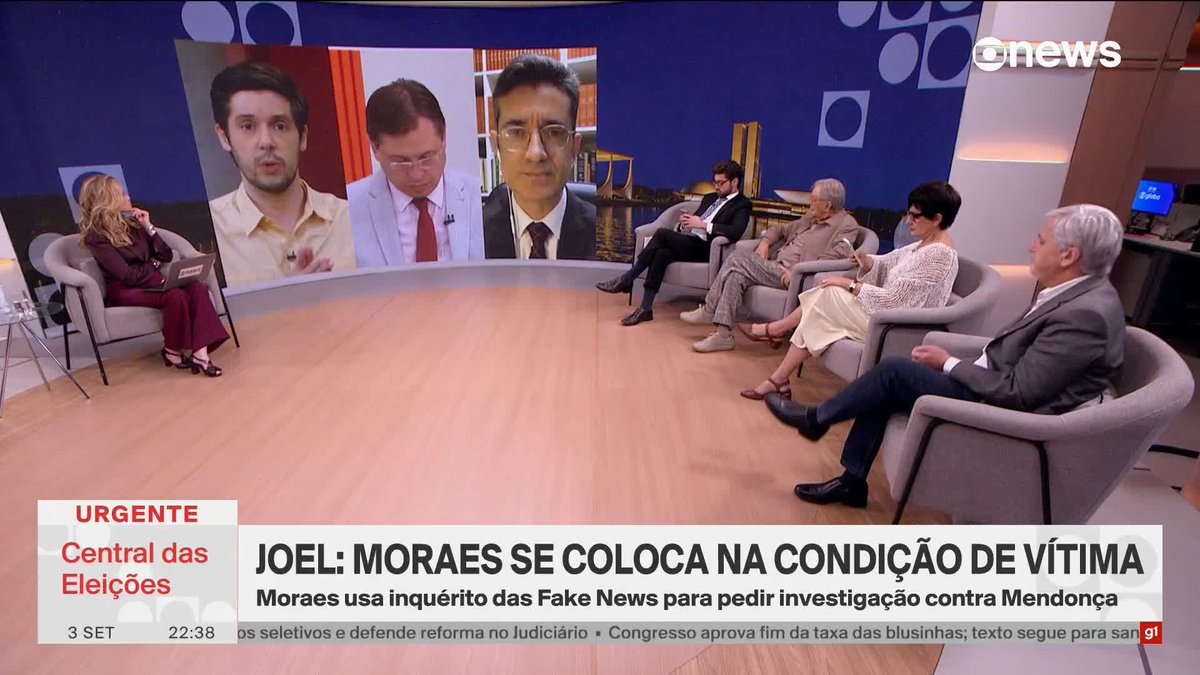 Joel Pinheiro: Alexandre de Moraes se coloca na condição de vítima. ➡️ #CentralDasEleições - de segunda a sexta, às 19h e às 23h, na #GloboNews. Assista na TV e no #globoplay