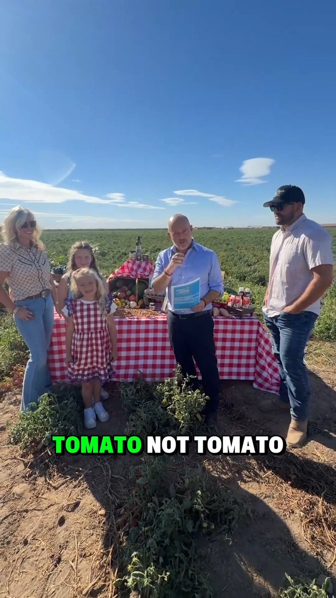 Look at this beautiful tomato farm in Chowchilla, Madera County! We have all the healthy food we need RIGHT HERE in California. So why do our school cafeterias truck in rubbish (to put it nicely) from other states? My plan: Kids eat 100% California-grown food EVERY DAY.
