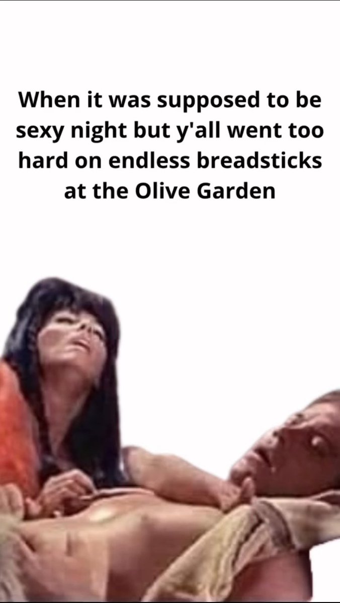 The spirit is willing, but the breadsticks were endless. 🥖😂 #DateNight #CouplesHumor #AdamAndEve