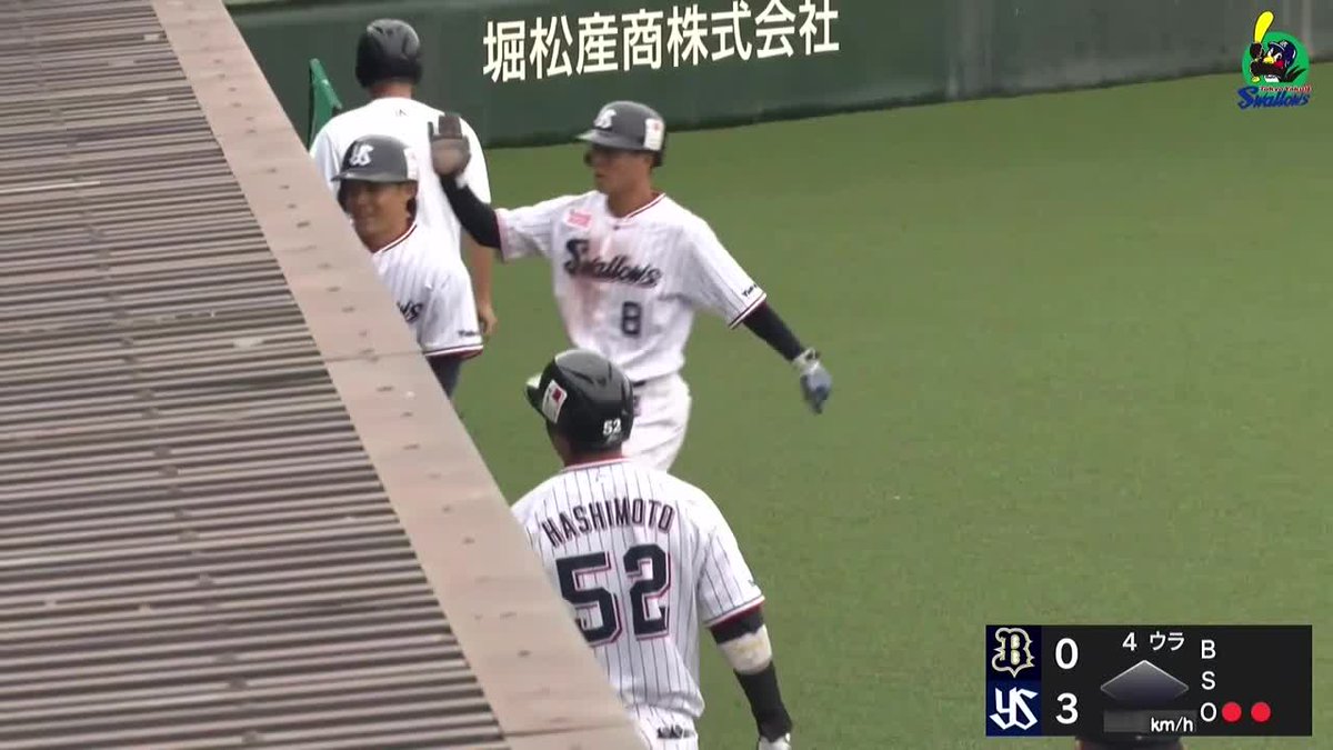 古巣への一発 遠藤成 左中間への一発! 第2号ツーランホームラン! ⚾ヤクルト×オリックス(ファーム) #イージースポーツ #swallows #だったらDAZN