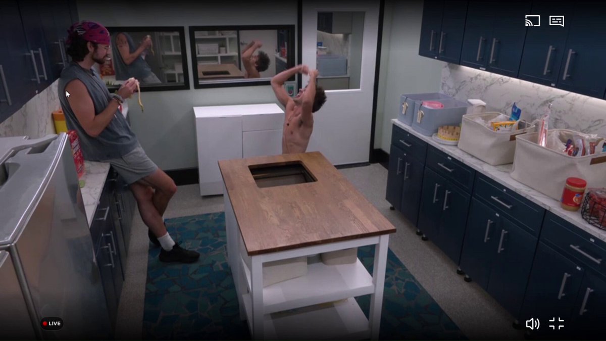 #BB28 Barrett and Drew celebrate in the SR before Devens comes in. Dev only stays a min, doesn't want to be alone with them too long. Melody makes her way in as well and the 3 of them celebrate. Barr tells her that her and Drew are safe this wk. She's so happy.