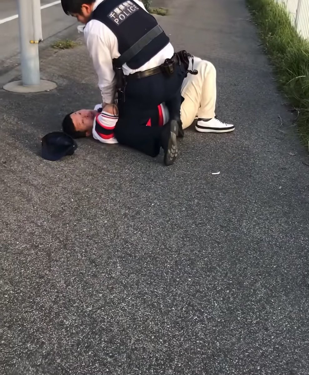 警察に手を出して逮捕される人。 撮影してる人がなんか面白い…
