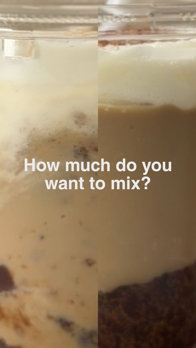 \まぜるほど、楽しみ方変わる⁉️/ #まぜまぜスイーツ はまぜ方で違った味わいに🥤 🤎NO MIX(そのまま) まずはそのまま、それぞれの層を味わう 🤎LIGHT MIX(少しまぜる) 軽くまぜて、とろ〜りマーブル状に 🤎FULL MIX(しっかりまぜる) 全体をしっかりまぜて一体感! どれから試してみたい?
