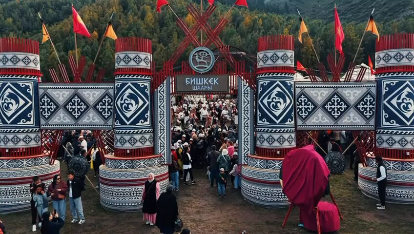 The town named Bishkek Ordo, established for athletes and spectators in Kyrgyzstan, which hosts the World Nomad Games 🇰🇬🛖