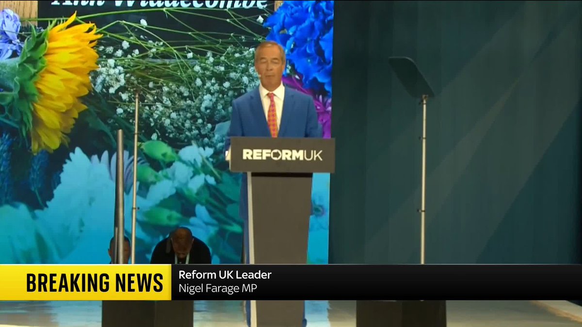 "Best female politician since Thatcher" Reform UK leader Nigel Farage pays tribute to Ann Widdecome at party conference in Birmingham