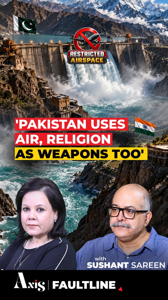 Sushant Sareen's Brutal Takedown: If Pakistan Can Weaponise Religion & Airspace...| Faultline Pakistan accuses India of weaponizing water. But Sushant Sareen asks: who really weaponised what first? From religion and terrorism to airspace and even water - Sareen tears apart Pakistan’s argument. Watch the full conversation on Faultline with Ananya Dasgupta: #sushantsareen #indiapakistan #induswaters #waterwars #pakistan #china #teesta #iran #sco #modi sushant sareen Ananya Dasgupta