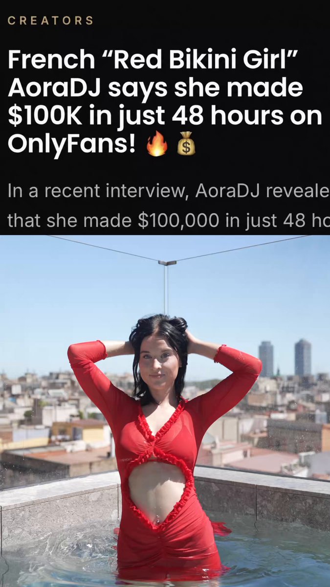 🚨 French creator Aora DJ reveals she made $100K in 48 hours on OnlyFans