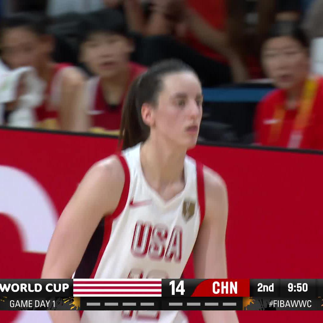CAITLIN. ELIZABETH. CLARK. 🎯 From way downtown ☄️ #FIBAWWC