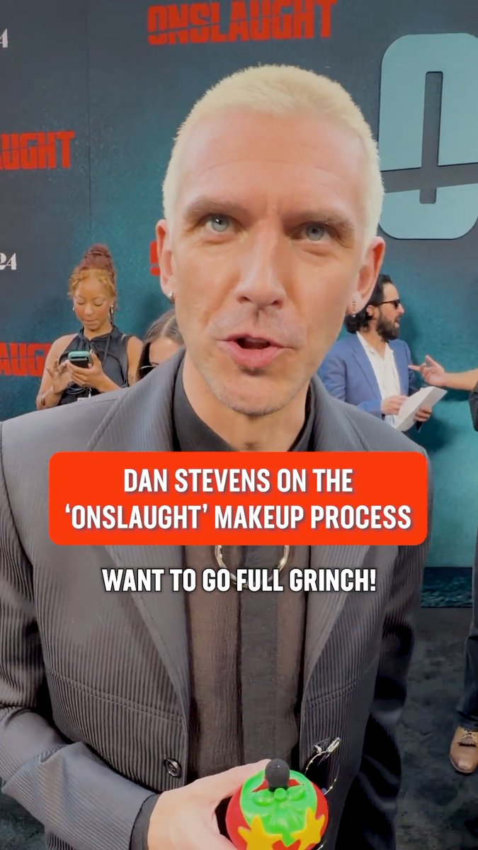 Dan Stevens shares the 4 hour long makeup process for his character in A24's #Onslaught.