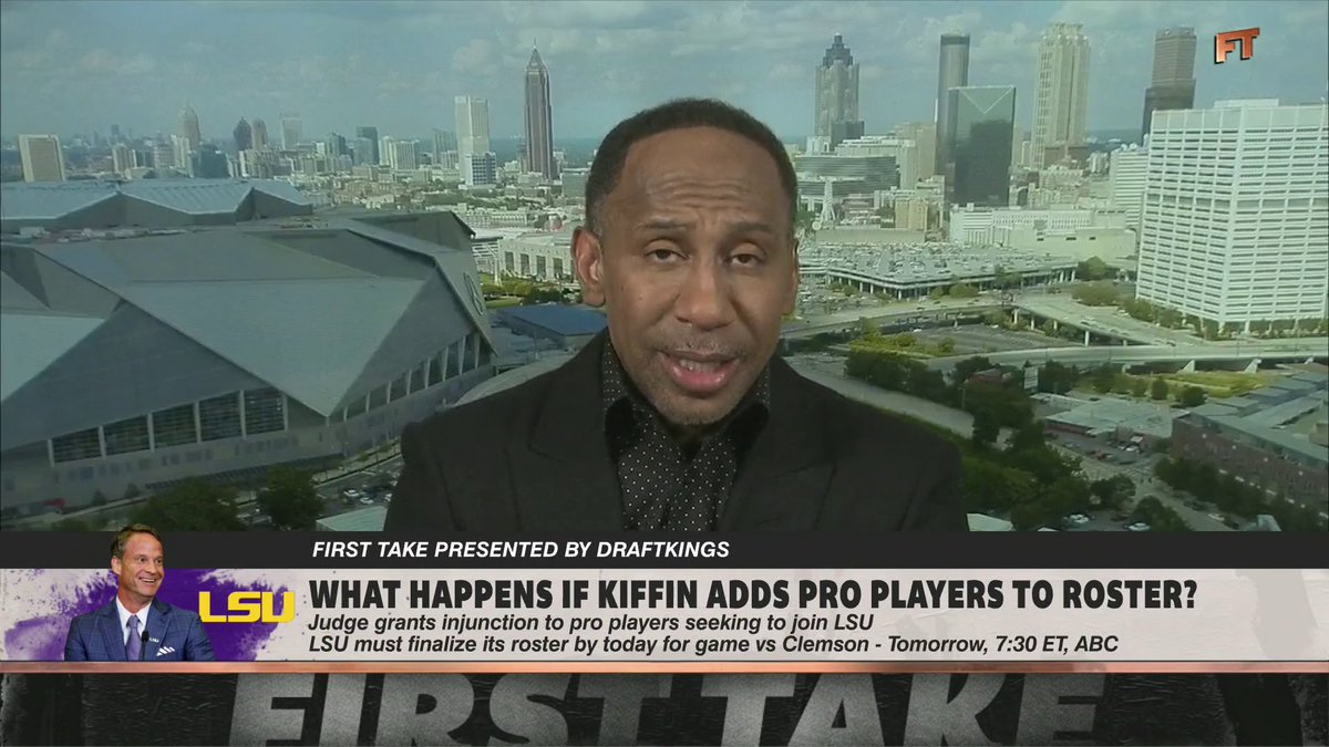 "This is a mess that Lane Kiffin is trying to escape. No my brother, you don't get to escape it. You're all over it." Stephen A Smith weighs in on Lane Kiffin potentially adding pro players to his LSU roster 👀