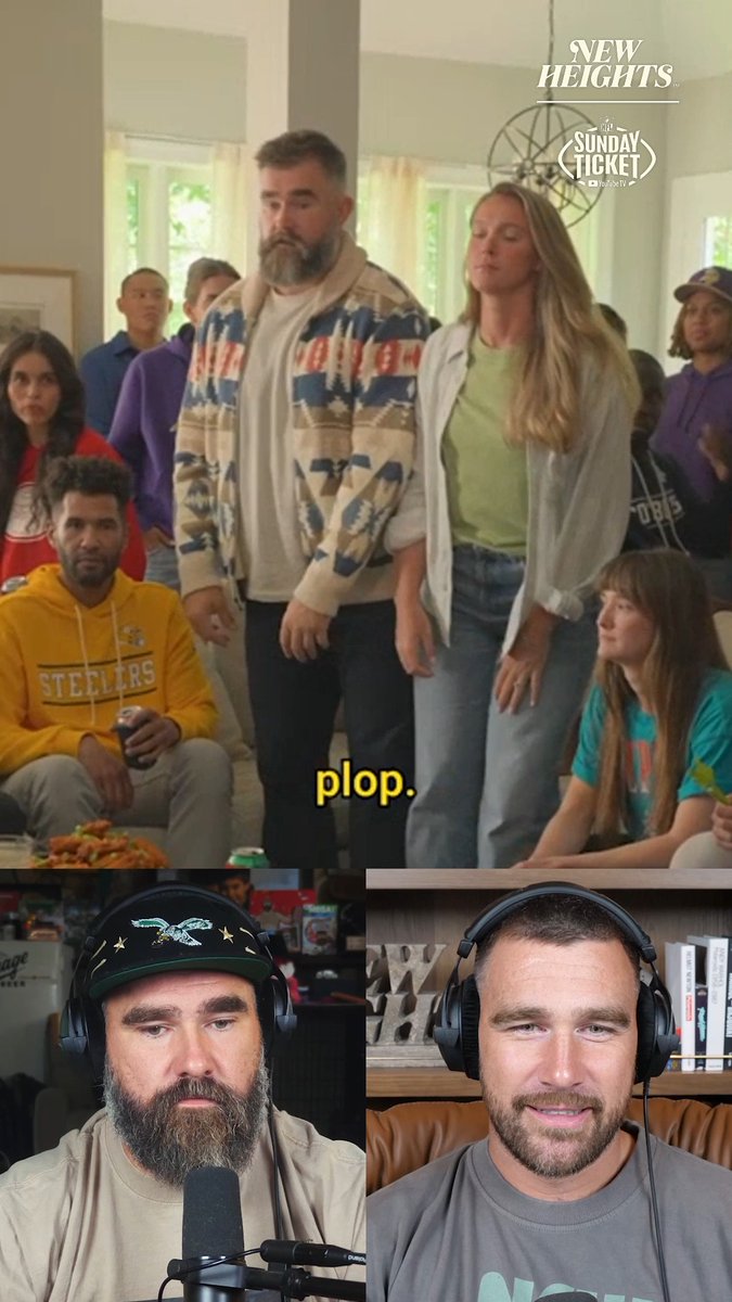 These behind-the-scenes moments from Jason and Kylie's new commercial for the NFL's Sunday Ticket on YouTube TV are great 😂