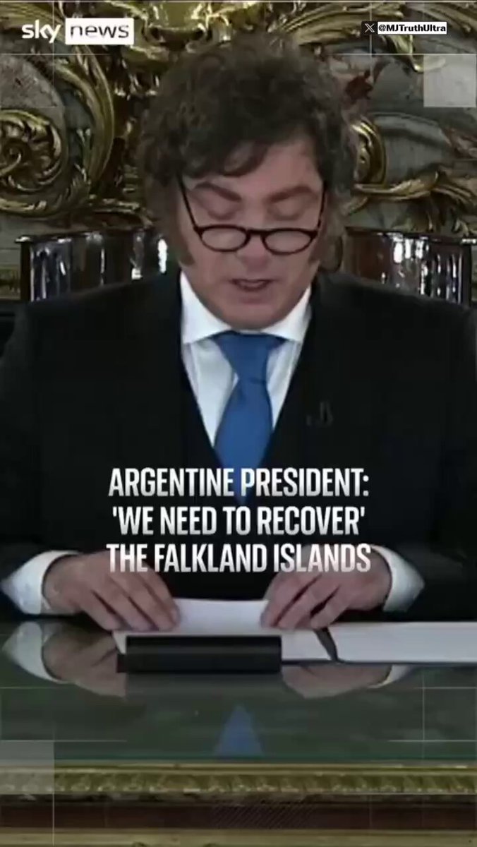 And there it is… didn’t I tell you? Argentina President Javier Milei says Argentina must recover the Falkland Islands, which is currently occupied by Britain I am going to laugh my ass off when he invades the island and Trump is sitting there smiling…