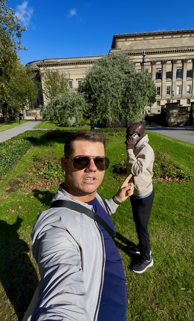Liverpool St John’s gardens 📍 Asylum seekers drinking alcohol in a war memorial park !! I went over to tell this individual it’s disgraceful and he calls the police for filming him isn’t it funny they no the emergency number but don’t know the legal age for consent !!!