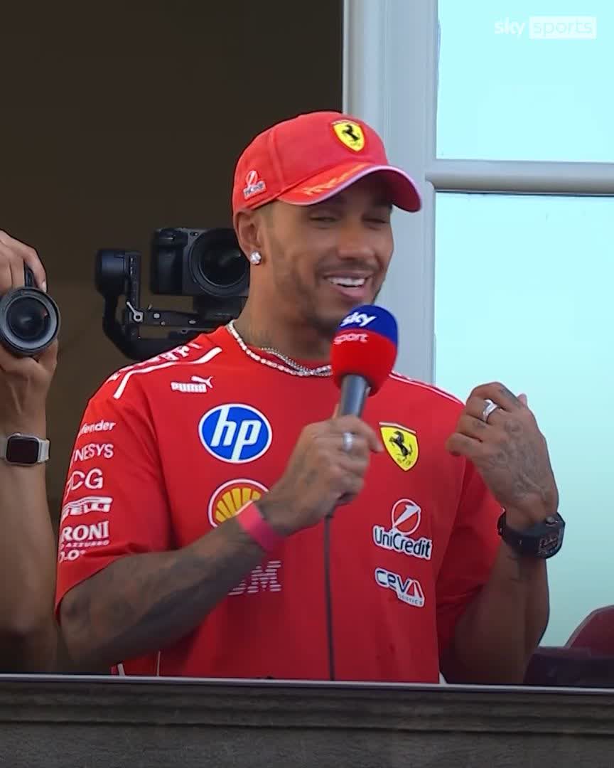 Lewis taking an Italian lesson with Charles 🇮🇹
