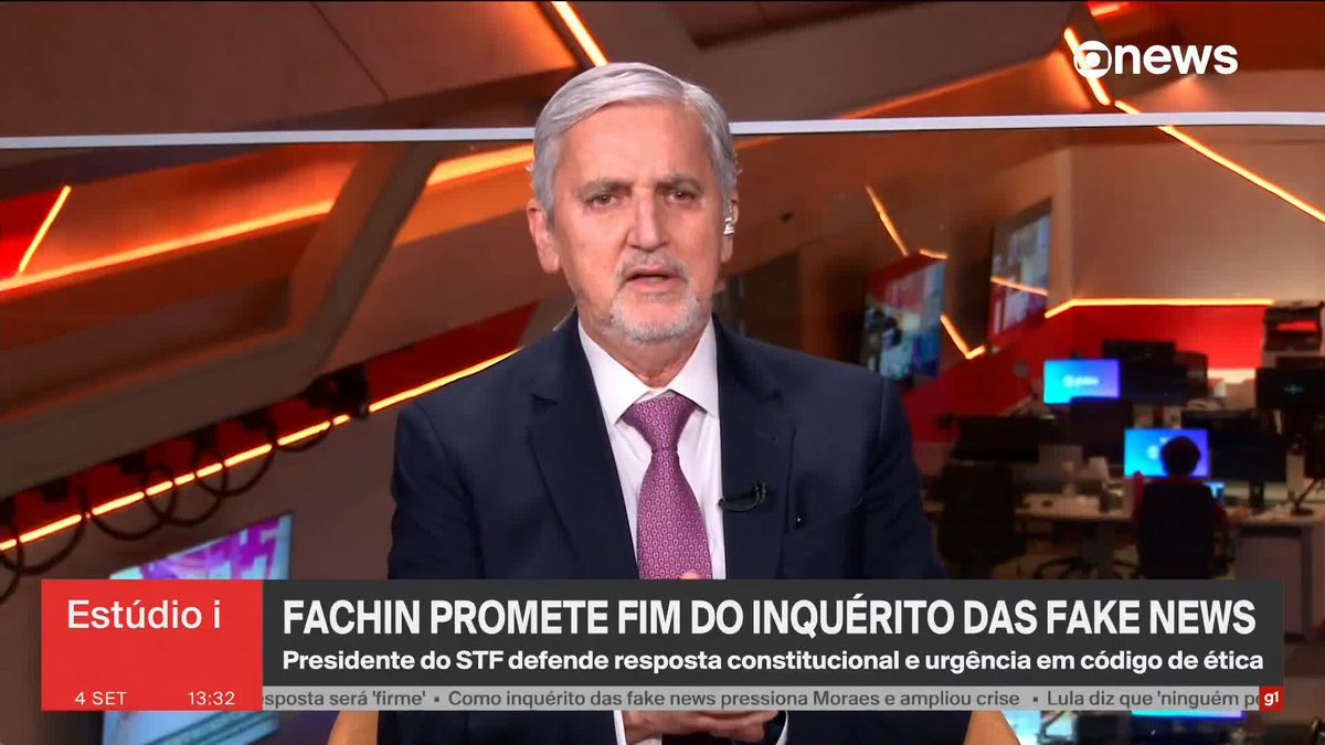 Valdo: Aliados de Fachin defendem dupla punição ➡️ #Estúdioi - de segunda a sexta, às 13h, na #GloboNews