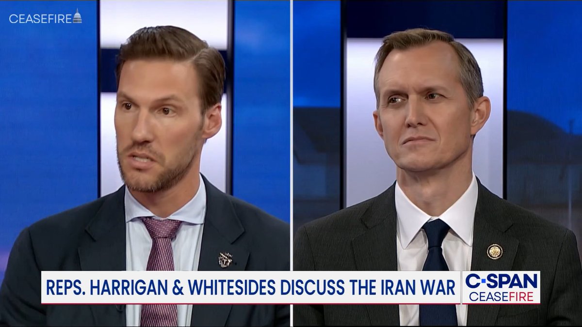Ceasefire Congressman Pat Harrigan on Iran: "What the administration has to do is it has make a decision...What it's not doing right now is making a decision...We do not need to be engaged in another forever war...We need to end this conflict." Dasha Burns hosts - 7pm ET on C-SPAN