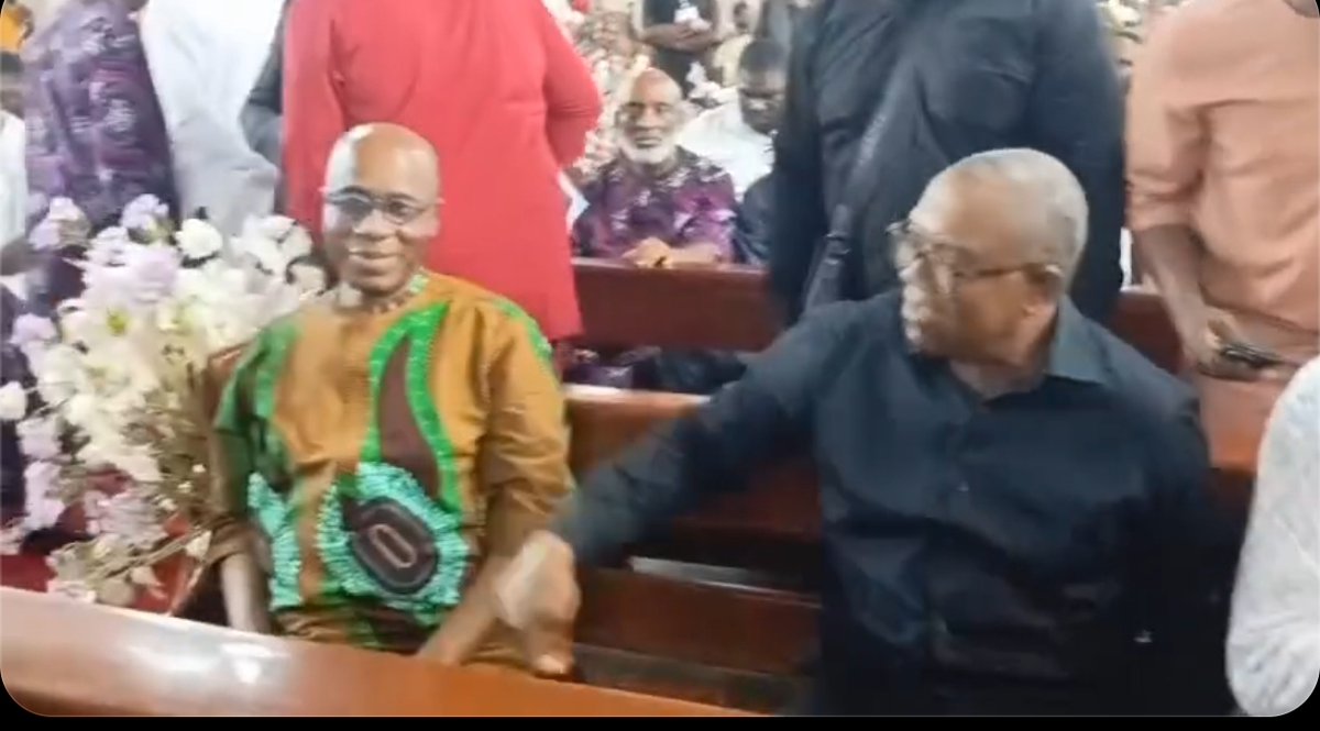 NDC presidential candidate, Mr. Peter Obi, this evening at the service of songs for Rotimi Amaechi’s mother in Port Harcourt, Rivers State.