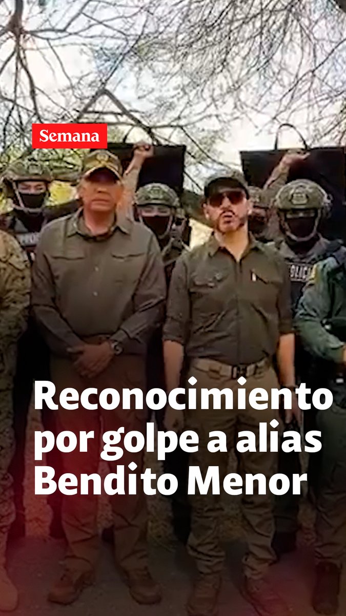 El presidente Abelardo De La Espriella hizo reconocimiento al comando especial de la Policía encargado del golpe a alias 'Bendito Menor' y alias 'La Bebesita'.