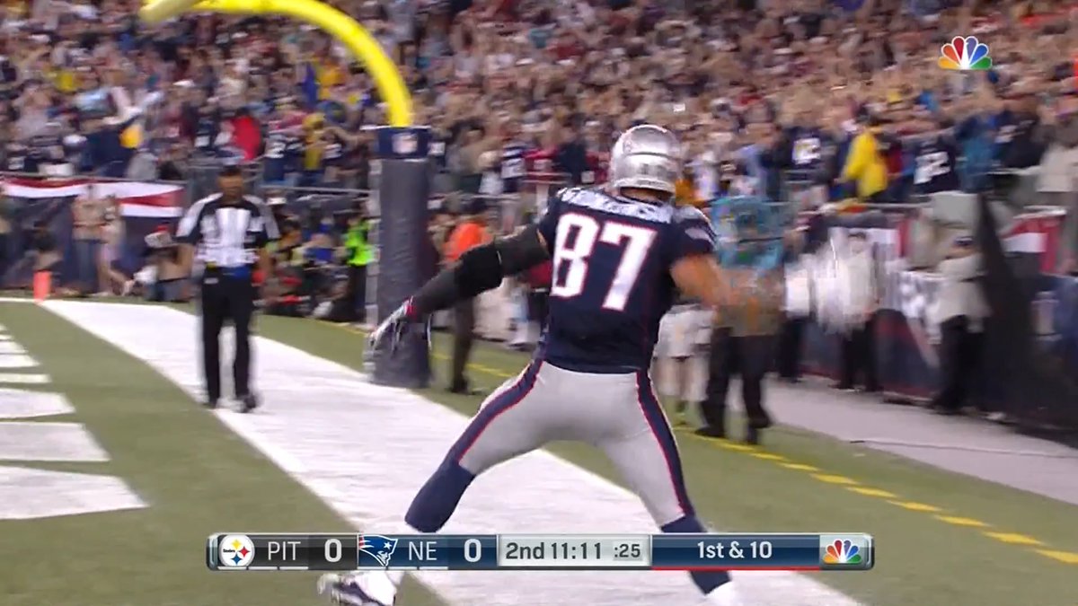 Throwback to the 2015 season opening up with Tom Brady and Rob Gronkowski connecting for 3 TDs. NEvsSEA โ Wednesday, Sept. 9 at 8:20pm ET on NBC/Peacock Stream on NFL+