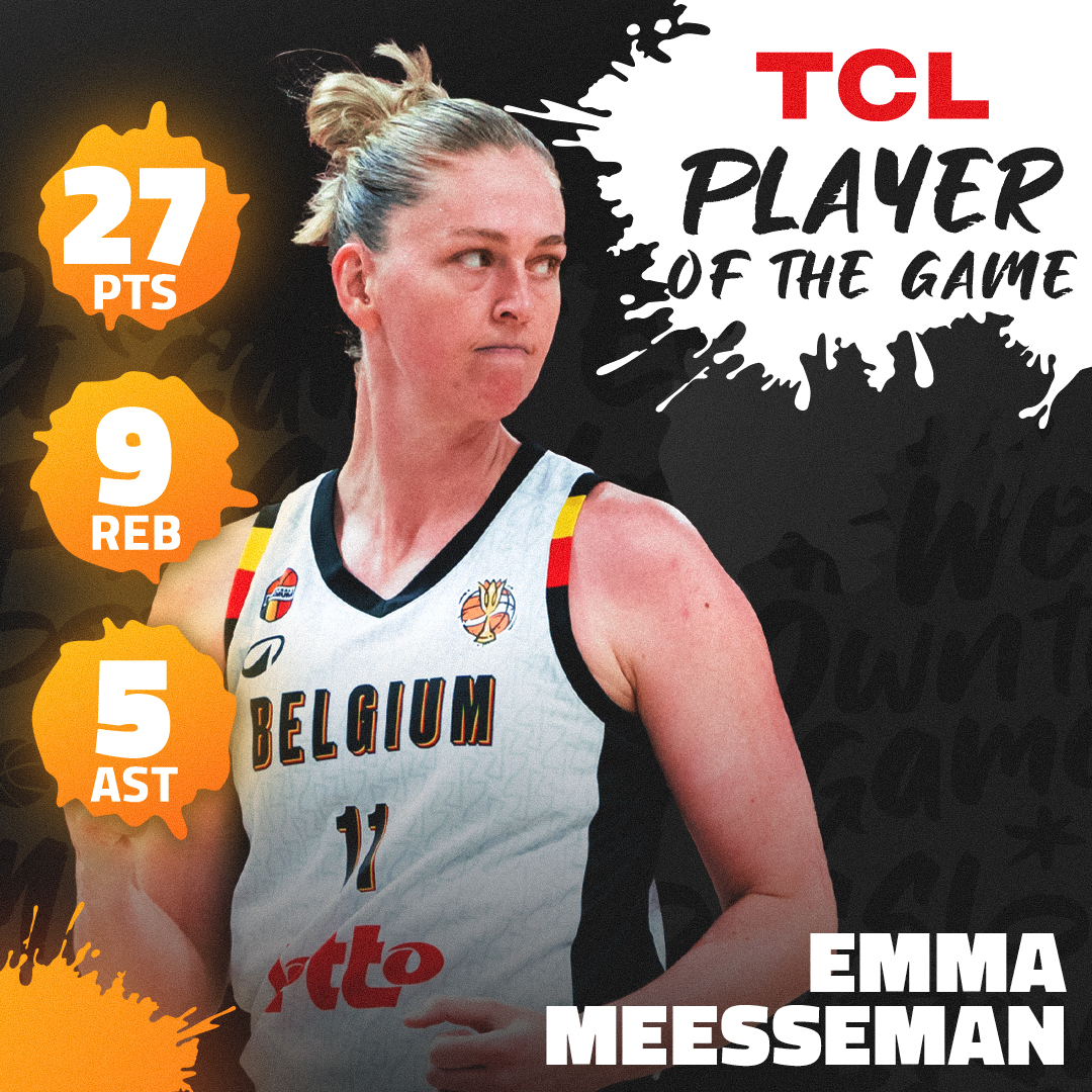 Who else? ๐ฅ Emma Meesseman torched Tรผrkiye with 27 PTS, 9 REB, 5 AST stat line and earns TCL Player of the Game โญ๏ธ #FIBAWWC