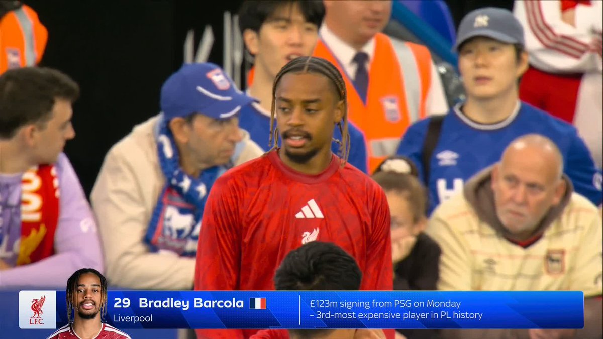 "Everyone's going to love him" 😍 Jamie Redknapp is looking forward to seeing Bradley Barcola play for Liverpool this evening!