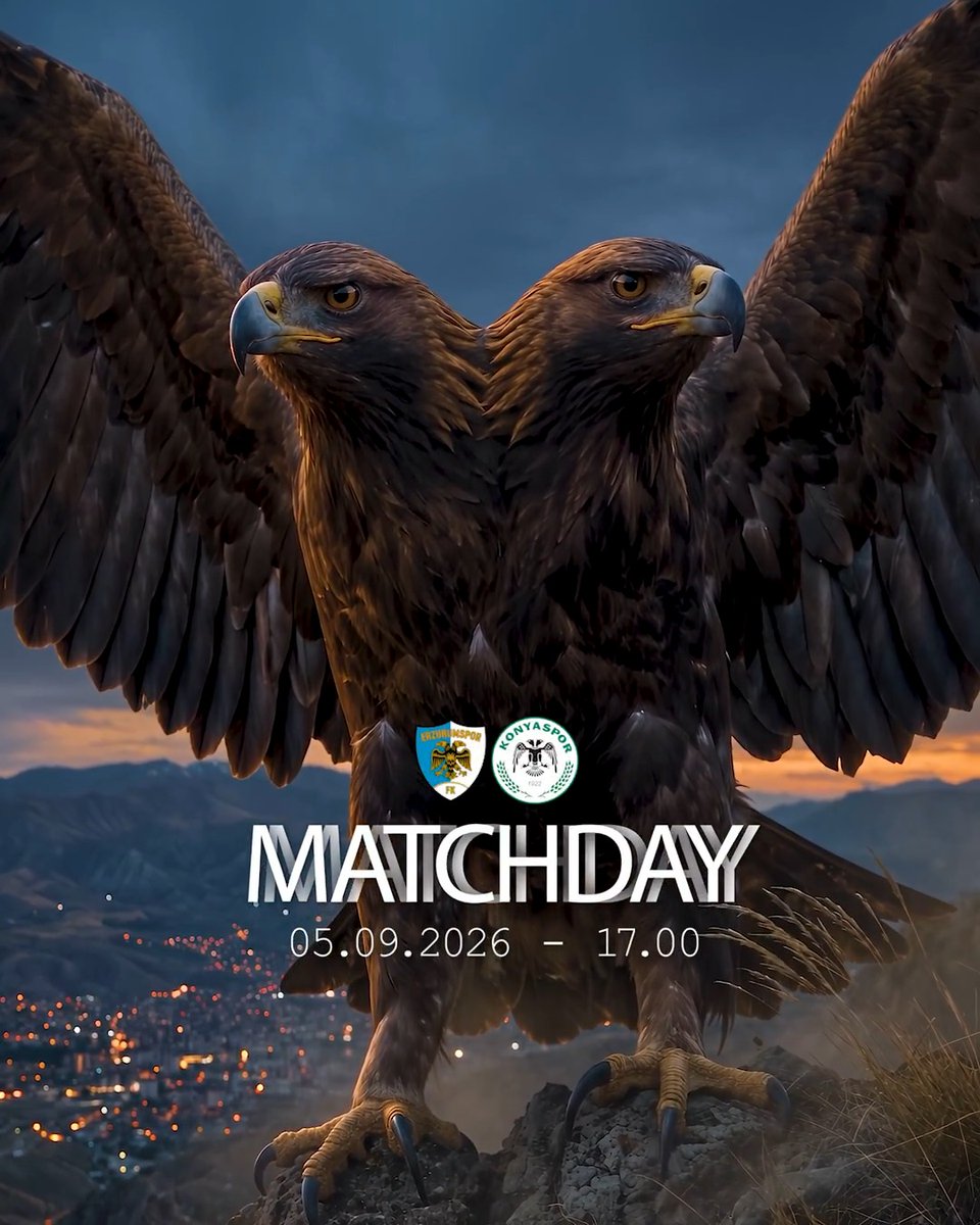🏆 Trendyol Süper Lig 4. Hafta 🆚 Erzurumspor FK 🗓️ 5 Eylül Cumartesi ⏰ 17.00 🏟️ Kazım Karabekir Stadyumu 👤 Yasin Kol 📲 #ERZvKNY