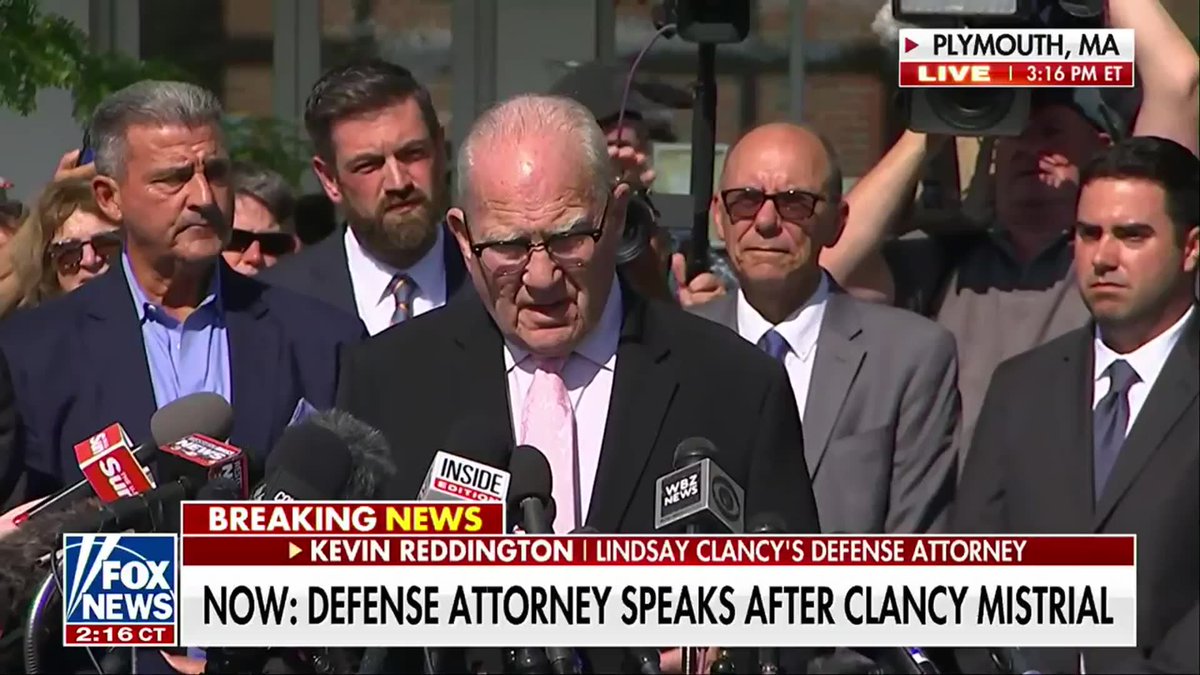 BREAKING: Kevin Reddington speaks out following the mistrial in the Lindsay Clancy case, defending his client after 7 weeks of court proceedings. "I’m representing a woman who is a fantastic, wonderful individual. This woman is so brave, so awesome. Every day she came in this courthouse, stood tall, no pun intended." "The poor thing is in a wheelchair. As we all know for the rest of her life. And sat there through seven weeks of a trial where nobody had anything bad to say about her except for the two prosecutors and apparently Tim Cruz."